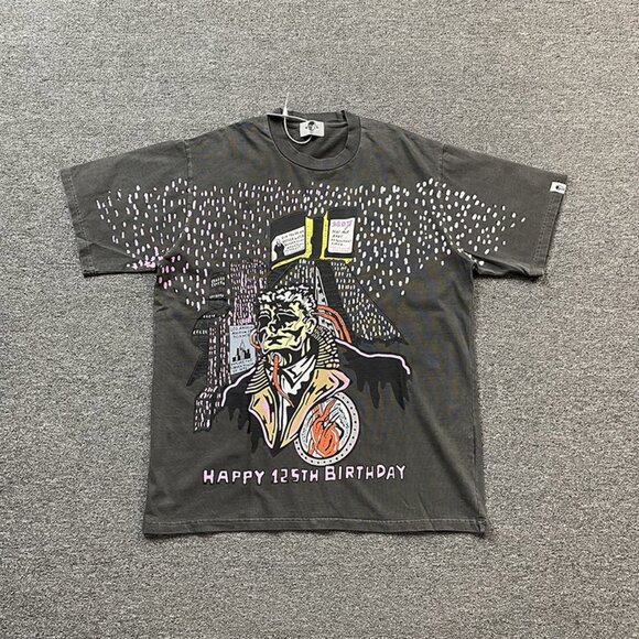 Warren Lotas Retro Style Commemorative Theme Dark Grey T Shirt